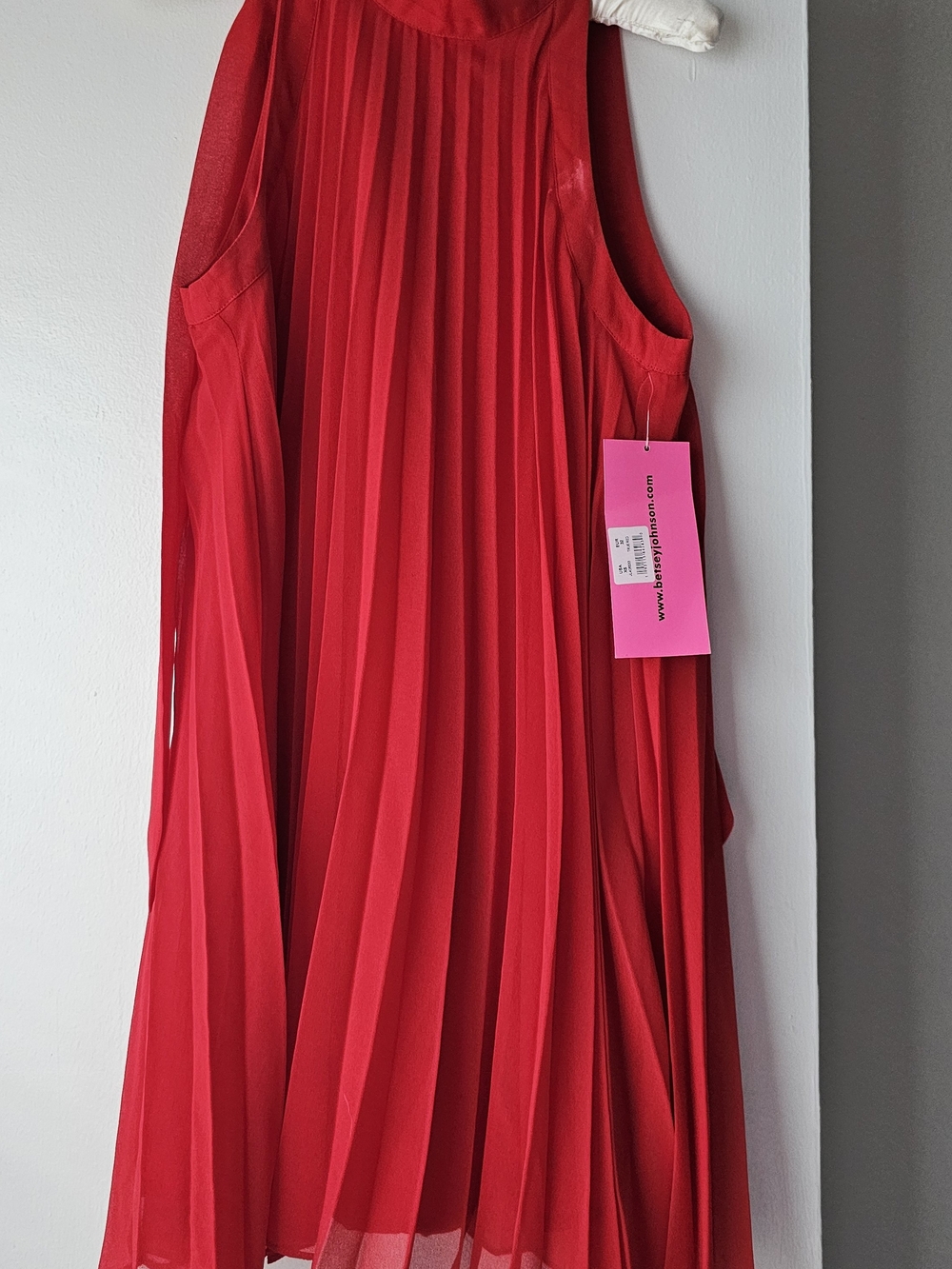 Betsey Johnson True Red Pleated Dress